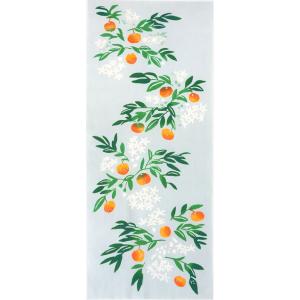 にじゆら 手ぬぐい みかん畑 日本製 手拭い 綿100% メール便可