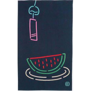 にじゆら 手ぬぐい ネオンサイン すいかと風鈴[everyday 60 tenugui] 日本製 手...