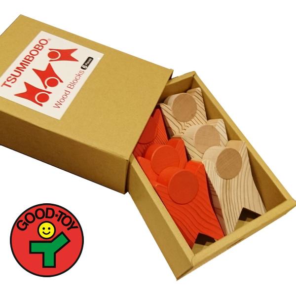 TSUMIBOBO つみぼぼ Wood Blocks 6ピース 木製おもちゃ 積み木 積木 飛騨 岐...