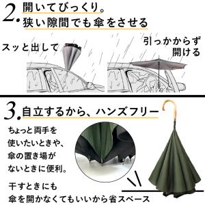 逆さ傘 特大 さかさ傘 大きい 傘 メンズ 紳...の詳細画像5