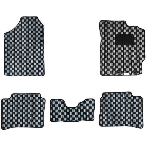 トヨタ ヴィッツ VITZ 130系 NSP135 ガソリン車 4WD用 チェック柄 ブラック×ホワ...