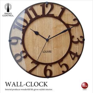 掛け時計 壁掛け時計 アンティーク風 レトロ 木製 電波時計 オシャレ