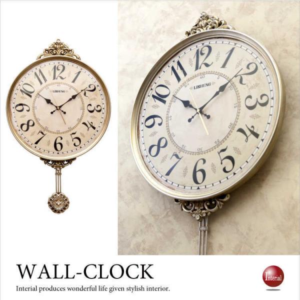 振り子時計　ペンデュラムクロック　ビクトリアン調　エレガント　アンティーク　お洒落　リビング用　寝室...