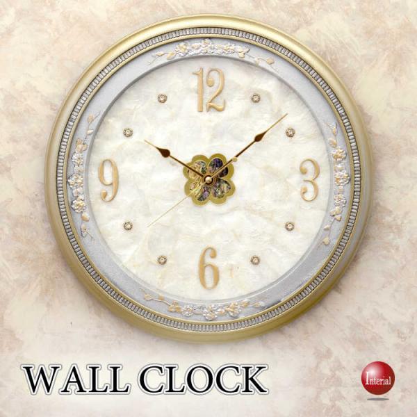 ゴールド色のエレガントな高級壁掛け時計 静かなスイープムーブメント ウォールクロック 連続秒針 ゴー...