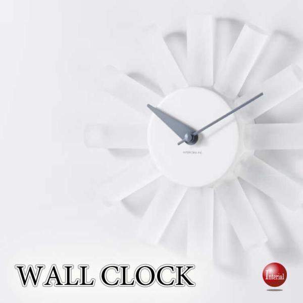 半透明のミッドセンチュリー風モダン壁掛け時計 ウォールクロック 無音 音なし 静音 スイープムーブメ...