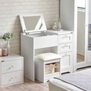 デスク チェア セット ナチュラル×ホワイト 幅80×奥行40cm コンセント