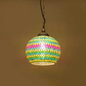 モザイクガラスの1灯ペンダントライト Lサイズ...の詳細画像2