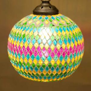 モザイクガラスの1灯ペンダントライト Lサイズ...の詳細画像5