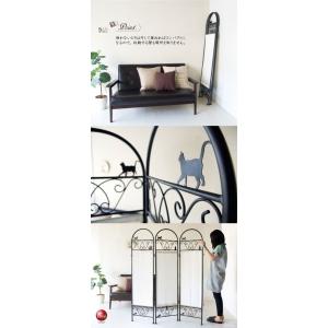 黒猫デザイン・アイアンパーテーションの詳細画像2