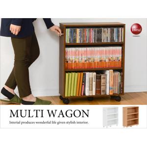 幅55cm・スリムデザインラック（キャスター付）奥行3パターンから選択