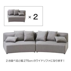 ソファー 2人掛けソファ 2人用 グレー 布製...の詳細画像3