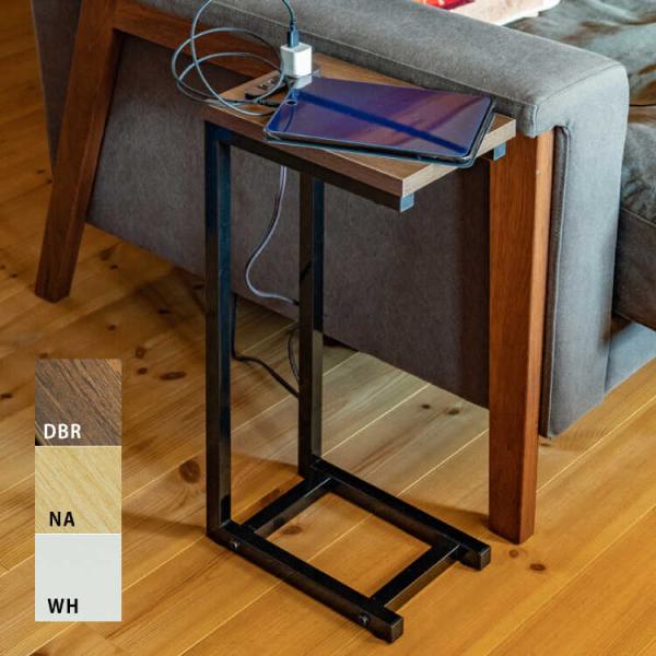 サイドテーブル スリム 北欧 おしゃれ 完成品 幅18cm シンプル 木目模様 ブラウン ベージュ ...