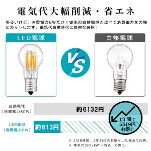 LEDフィラメント電球 E17 調光器対応可選...の詳細画像5