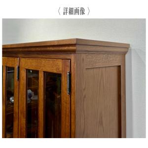 書棚 ガラス扉付き 幅120cm 本棚 大容量...の詳細画像5