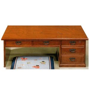 文机 座机 書斎机 MK4680 水月 ケヤキ塗 鍵付 幅100cm 静岡県産 国産