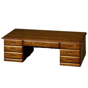 木製文机 4引き出し ブラウン 文机 和風 和室 和風机 引き出し付き ローデスク おしゃれ