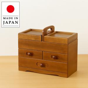 ソーイングボックス おしゃれ 裁縫箱 木製 針箱 アンティーク 日本製