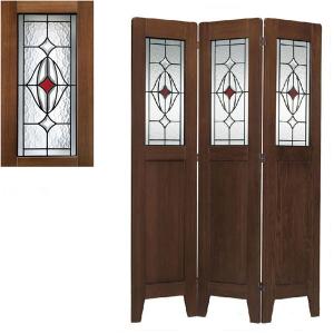 最終値下げ　曙工芸製作所　高級ステンドスクリーン　アンティークパーテーション4連 曙工芸製作所 パーテーション おしゃれ パーティション 4連 衝立