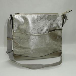 【中古】GUCCI インプリメ ショルダーバッグ PVC シルバー 374414｜interior-collection