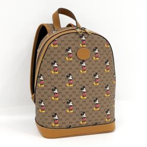 【中古】GUCCI リュックサック ミッキーマウス コラボ ミニ GGスプリーム ベージュ 552884｜interior-collection