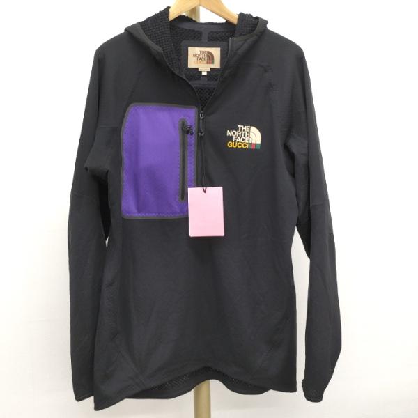 【中古】GUCCI × THE NORTH FACE パーカー コラボ ポリエステル ブラック 表記...