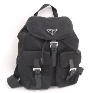 【中古】プラダ リュックサック VELA ナイロン ブラック 1BZ677｜interior-collection