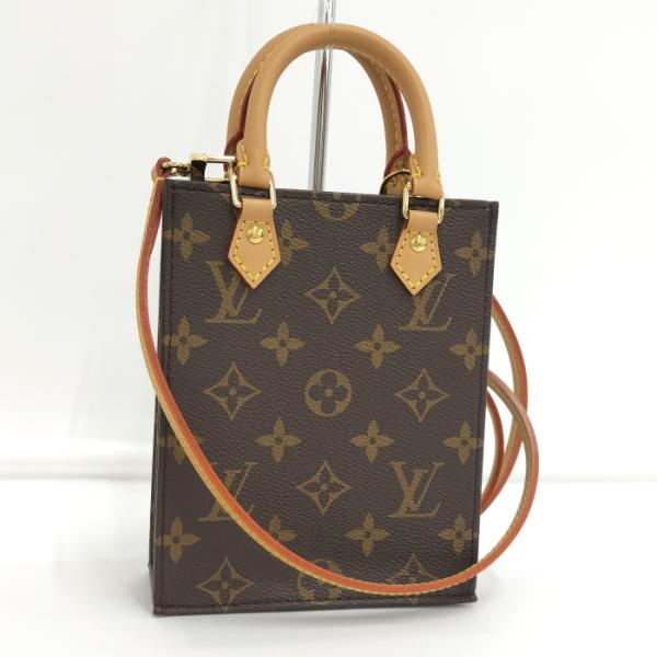 【中古】LOUIS VUITTON プティット サックプラ 2WAY ショルダーバッグ モノグラム ...