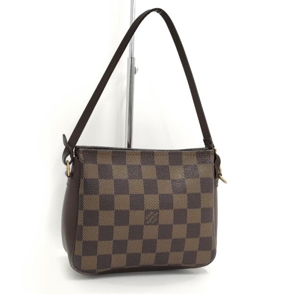 【中古】LOUIS VUITTON トゥルース メイクアップ アクセサリーポーチ ダミエ エベヌ N...