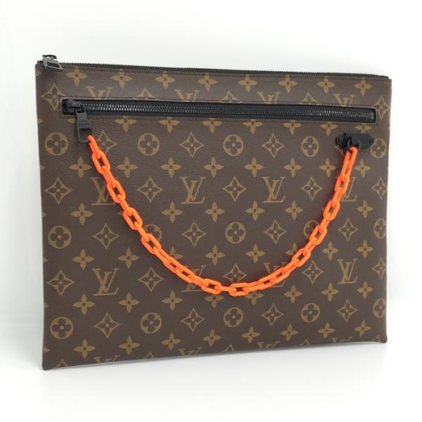 【中古】LOUIS VUITTON クラッチバッグ ソーラーレイ ポシェット A4 ヴァージルアブロ...