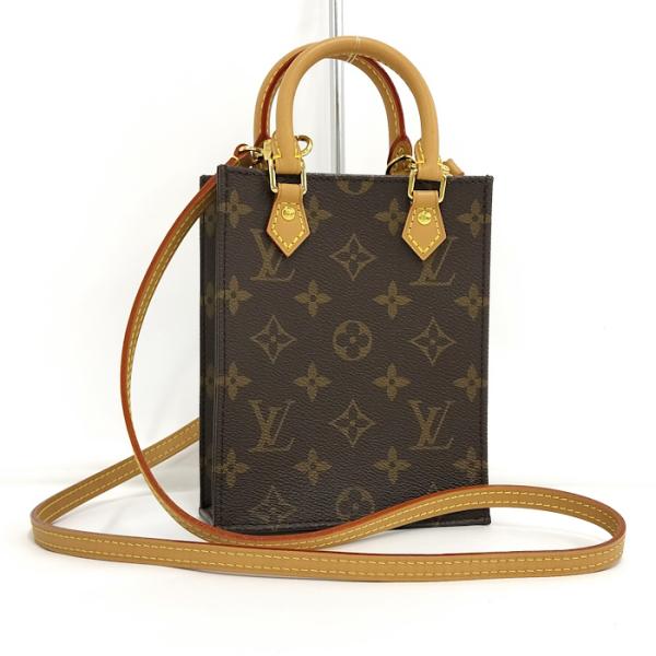 【中古】LOUIS VUITTON プティット サックプラ 2WAY ショルダーバッグ モノグラム ...