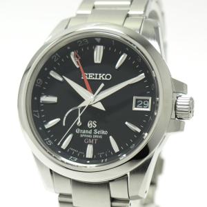 【中古】GRAND SEIKO スプリングドライブ 自動巻き SS ブラック文字盤 9R66-0AE0｜interior-collection