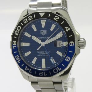 【中古】TAG Heuer アクアレーサー キャリバー7 GMT 自動巻き SS ブルー文字盤 WA...