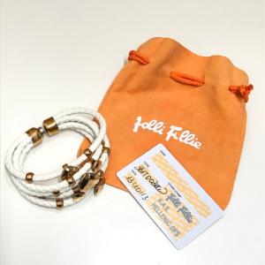 【中古】フォリフォリ ブレスレット レザー ホワイト[jgg]