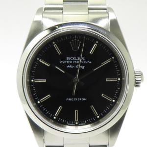 【中古】ROLEX エアキング 自動巻き SS ブラック文字盤 K番 14000M｜interior-collection