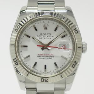 【中古】ROLEX デイトジャスト ターノグラフ 自動巻き SS ホワイト文字盤 F番 116264｜interior-collection