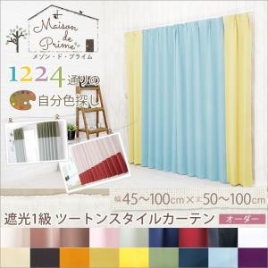 友安製作所 カーテン 遮光1級 防炎 2枚組 組み合わせを選べるツートン