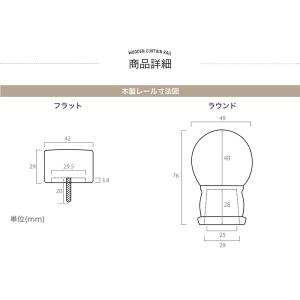 カーテンレール 部品 木製カーテンレール キャ...の詳細画像5