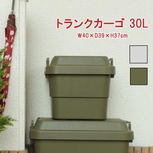 コンテナ フタ付き 収納ケース トランクカーゴ 30L アウトドア 座れる プラスチック スツール｜interior-festa