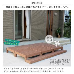 ウッドデッキ 6台 1.5坪 人工木製 縁台 ...の詳細画像2