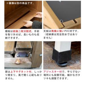 収納庫 三角屋根 スリム 幅58 片開き 木製...の詳細画像3