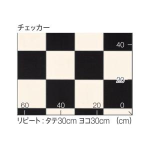 男前チェッカーフロア 白黒 市松模様 クッショ...の詳細画像5