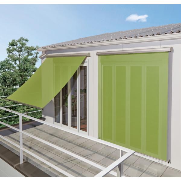 屋外用 外付け すだれ 御簾 ロールスクリーン ロールカーテン ニチベイ ソヨカ 省エネ 節電効果 ...