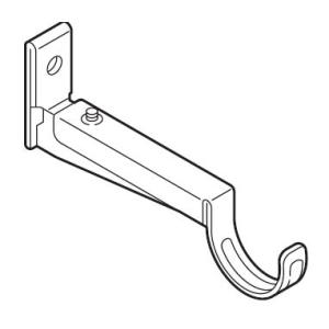 カーテンレール 部品 ブラケット TOSO クラスト19 部品 中間サポート（ブラス・ブラック）