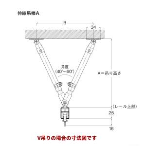 カーテンレール 部品 ニューリブ 伸縮吊棒A1...の詳細画像1