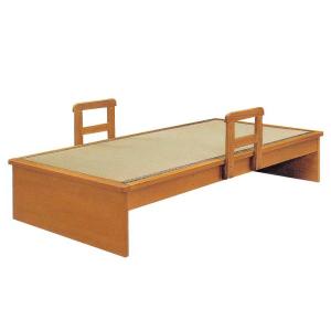 シングルベッド 畳ベッド 木製 木 ウッド 手すり付き｜interior-moka224