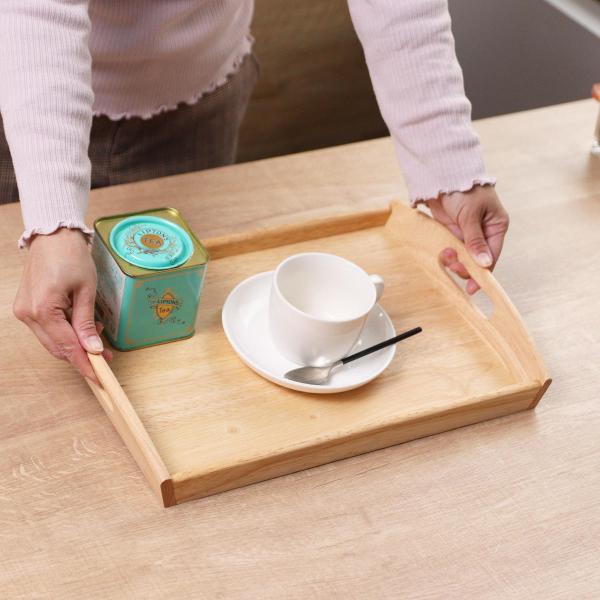 お盆 トレー 角型 木製 （ 木製トレー トレイ キッチントレー キッチントレイ 38×25.5cm...