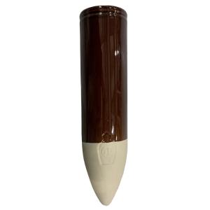 花立て お墓用 野花立て 陶器 とがり 大サイズ 1本 （ 日本製 お墓 花立 花立て 野花立 プラスチック 地刺しタイプ 花筒 お墓参り 陶磁器 ）