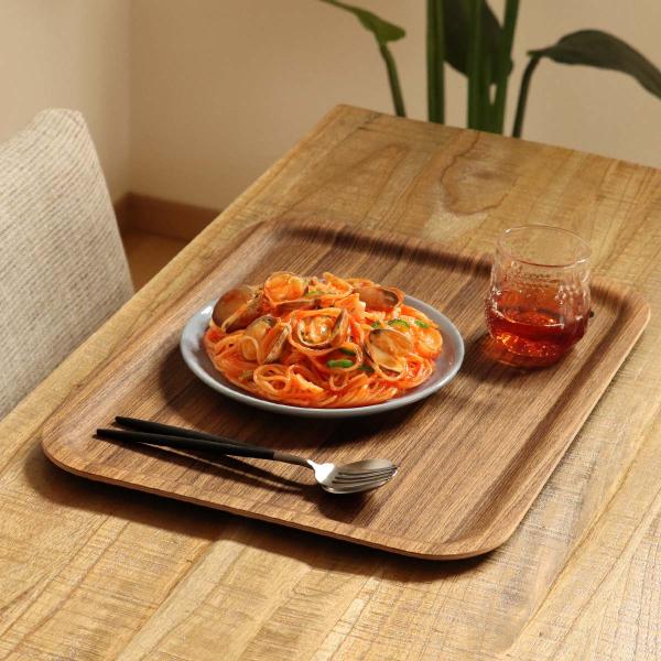 KINTO キントー ノンスリップトレイ 430x330mm チーク （ 43X33cm レクタング...