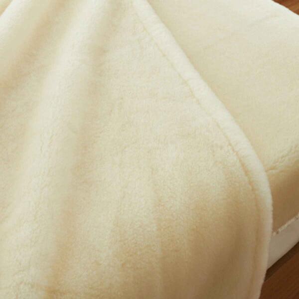 掛け毛布 メリノウール ウォッシャブル シングル 140×200cm アイボリー （ 毛布 ブランケ...