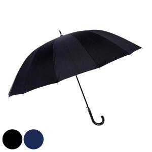 紳士傘 65cm 16骨 ジャンプ 無地 （ 雨傘 長傘 アンブレラ シンプル